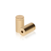 5/8'' Diameter X 1'' Barrel Length, Affordable Aluminum Standoffs, Champagne Anodized Finish Easy Fasten Standoff (For Inside / Outside use) [Required Material Hole Size: 7/16'']