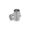 5/8'' Diameter X 1'' Barrel Length, Affordable Aluminum Standoffs, Steel Grey Anodized Finish Easy Fasten Standoff (For Inside / Outside use) [Required Material Hole Size: 7/16'']