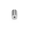5/8'' Diameter X 1'' Barrel Length, Affordable Aluminum Standoffs, Steel Grey Anodized Finish Easy Fasten Standoff (For Inside / Outside use) [Required Material Hole Size: 7/16'']