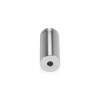 (Set of 4) 5/8'' Diameter X 1-1/2'' Barrel Length, Affordable Aluminum Standoffs, Steel Grey Anodized Finish Standoff and (4) 2208Z Screw and (4) LANC1 Anchor for concrete/drywall (For Inside/Outside) [Required Material Hole Size: 7/16'']