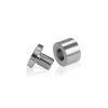 3/4'' Diameter X 1/2'' Barrel Length, Affordable Aluminum Standoffs, Steel Grey Anodized Finish Easy Fasten Standoff (For Inside / Outside use) [Required Material Hole Size: 7/16'']