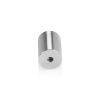 (Set of 4) 3/4'' Diameter X 1'' Barrel Length, Affordable Aluminum Standoffs, Steel Grey Anodized Finish Standoff and (4) 2216Z Screws and (4) LANC1 Anchors for concrete/drywall (For Inside/Outside) [Required Material Hole Size: 7/16'']