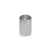 3/4'' Diameter X 1'' Barrel Length, Affordable Aluminum Standoffs, Steel Grey Anodized Finish Easy Fasten Standoff (For Inside / Outside use) [Required Material Hole Size: 7/16'']