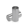 3/4'' Diameter X 1-1/2'' Barrel Length, Affordable Aluminum Standoffs, Steel Grey Anodized Finish Easy Fasten Standoff (For Inside / Outside use) [Required Material Hole Size: 7/16'']