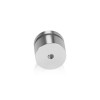 1'' Diameter X 1/2'' Barrel Length, Affordable Aluminum Standoffs, Steel Grey Anodized Finish Easy Fasten Standoff (For Inside / Outside use) [Required Material Hole Size: 7/16'']