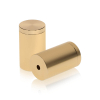1'' Diameter X 1-1/2'' Barrel Length, Affordable Aluminum Standoffs, Champagne Anodized Finish Easy Fasten Standoff (For Inside / Outside use) [Required Material Hole Size: 7/16'']