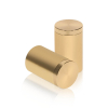 1'' Diameter X 1-1/2'' Barrel Length, Affordable Aluminum Standoffs, Champagne Anodized Finish Easy Fasten Standoff (For Inside / Outside use) [Required Material Hole Size: 7/16'']
