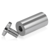 (Set of 4) 1'' Diameter X 2'' Barrel Length, Affordable Aluminum Standoffs, Steel Grey Anodized Finish Standoff and (4) 2216Z Screws and (4) LANC1 Anchors for concrete/drywall (For Inside/Outside) [Required Material Hole Size: 7/16'']