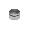 1-1/4'' Diameter X 1/2'' Barrel Length, Affordable Aluminum Standoffs, Steel Grey Anodized Finish Easy Fasten Standoff (For Inside / Outside use) [Required Material Hole Size: 7/16'']