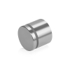1-1/4'' Diameter X 3/4'' Barrel Length, Affordable Aluminum Standoffs, Steel Grey Anodized Finish Easy Fasten Standoff (For Inside / Outside use) [Required Material Hole Size: 7/16'']