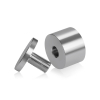 1-1/4'' Diameter X 3/4'' Barrel Length, Affordable Aluminum Standoffs, Steel Grey Anodized Finish Easy Fasten Standoff (For Inside / Outside use) [Required Material Hole Size: 7/16'']