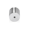1-1/4'' Diameter X 1'' Barrel Length, Affordable Aluminum Standoffs, Steel Grey Anodized Finish Easy Fasten Standoff (For Inside / Outside use) [Required Material Hole Size: 7/16'']