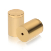 1-1/4'' Diameter X 1-1/2'' Barrel Length, Affordable Aluminum Standoffs, Champagne Anodized Finish Easy Fasten Standoff (For Inside / Outside use) [Required Material Hole Size: 7/16'']