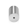 (Set of 4) 1-1/4'' Diameter X 1-1/2'' Barrel Length, Affordable Aluminum Standoffs, Steel Grey Anodized Finish Standoff and (4) 2216Z Screws and (4) LANC1 Anchors for concrete/drywall (For Inside/Outside) [Required Material Hole Size: 7/16'']