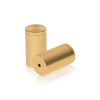 1-1/4'' Diameter X 2'' Barrel Length, Affordable Aluminum Standoffs, Champagne Anodized Finish Easy Fasten Standoff (For Inside / Outside use) [Required Material Hole Size: 7/16'']