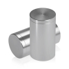 1-1/4'' Diameter X 2'' Barrel Length, Affordable Aluminum Standoffs, Steel Grey Anodized Finish Easy Fasten Standoff (For Inside / Outside use) [Required Material Hole Size: 7/16'']