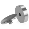2'' Diameter X 1/2'' Barrel Length, Affordable Aluminum Standoffs, Steel Grey Anodized Finish Easy Fasten Standoff (For Inside / Outside use) [Required Material Hole Size: 7/16'']