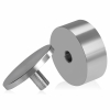 2'' Diameter X 3/4'' Barrel Length, Affordable Aluminum Standoffs, Steel Grey Anodized Finish Easy Fasten Standoff (For Inside / Outside use) [Required Material Hole Size: 7/16'']
