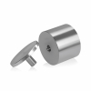 2'' Diameter X 1-1/2'' Barrel Length, Affordable Aluminum Standoffs, Steel Grey Anodized Finish Easy Fasten Standoff (For Inside / Outside use) [Required Material Hole Size: 7/16'']
