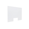 Clear Acrylic Sneeze Guard 23-1/2'' Wide x 30'' Tall (10'' x 5'' Cut Out) x 0.157'' Thickness