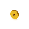 5/16-18 Threaded Hex 1-1/4'' Caps, Height: 3/8'', Gold Anodized Aluminum [Required Material Hole Size: 3/8'']
