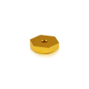5/16-18 Threaded Hex 1-1/4'' Caps, Height: 3/8'', Gold Anodized Aluminum [Required Material Hole Size: 3/8'']