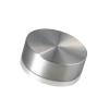 3/8-16 Threaded Caps Diameter: 1 1/2'', Height: 1/2'', Polished Satin Stainless Steel 304 [Required Material Hole Size: 3/8'']