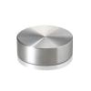 3/8-16 Threaded Caps Diameter: 1 1/2'', Height: 1/2'', Silver Brushed Satin Stainless Steel 304 [Required Material Hole Size: 3/8'']