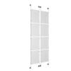 (8) 11'' Width x 17'' Height Clear Acrylic Frame & (4) Aluminum Clear Anodized Adjustable Angle Cable Systems with (32) Single-Sided Panel Grippers