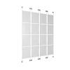 (16) 11'' Width x 17'' Height Clear Acrylic Frame & (8) Aluminum Clear Anodized Adjustable Angle Cable Systems with (64) Single-Sided Panel Grippers