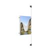 (1) 11'' Width x 17'' Height Clear Acrylic Frame & (1) Aluminum Clear Anodized Adjustable Angle Cable Systems with (2) Single-Sided Panel Grippers (2) Double-Sided Panel Grippers