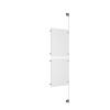 (2) 11'' Width x 17'' Height Clear Acrylic Frame & (1) Aluminum Clear Anodized Adjustable Angle Cable Systems with (4) Single-Sided Panel Grippers (4) Double-Sided Panel Grippers
