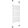 (3) 11'' Width x 8-1/2'' Height Clear Acrylic Frame & (2) Aluminum Clear Anodized Adjustable Angle Cable Systems with (12) Single-Sided Panel Grippers