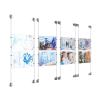 (8) 11'' Width x 8-1/2'' Height Clear Acrylic Frame & (8) Aluminum Clear Anodized Adjustable Angle Cable Systems with (32) Single-Sided Panel Grippers