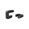 Set of 2, 3/8'' Diameter Vertical Rod Mount, Aluminum Black Anodized Finish, 20'' Long w/ Adjustable Clamp to Accomodate 3/4'' to 1-1/2'' Counters. Hold up to 5/16'' material thickness
