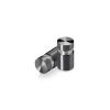 1/2'' Diameter X 1/2'' Barrel Length, Aluminum Flat Head Standoffs, Titanium Anodized Finish Easy Fasten Standoff (For Inside / Outside use) Tamper Proof Standoff [Required Material Hole Size: 3/8'']