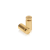 1/2'' Diameter X 3/4'' Barrel Length, Aluminum Flat Head Standoffs, Champagne Anodized Finish Easy Fasten Standoff (For Inside / Outside use) Tamper Proof Standoff [Required Material Hole Size: 3/8'']