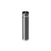 1/2'' Diameter X 1-3/4'' Barrel Length, Aluminum Flat Head Standoffs, Titanium Anodized Finish Easy Fasten Standoff (For Inside / Outside use) Tamper Proof Standoff [Required Material Hole Size: 3/8'']