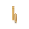 1/2'' Diameter X 2-1/2'' Barrel Length, Aluminum Flat Head Standoffs, Champagne Anodized Finish Easy Fasten Standoff (For Inside / Outside use) Tamper Proof Standoff [Required Material Hole Size: 3/8'']