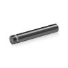 1/2'' Diameter X 2-1/2'' Barrel Length, Aluminum Flat Head Standoffs, Titanium Anodized Finish Easy Fasten Standoff (For Inside / Outside use) Tamper Proof Standoff [Required Material Hole Size: 3/8'']