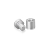 5/8'' Diameter X 1/2'' Barrel Length, Aluminum Flat Head Standoffs, Clear Anodized Finish Easy Fasten Standoff (For Inside / Outside use) Tamper Proof Standoff [Required Material Hole Size: 7/16'']