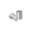 5/8'' Diameter X 3/4'' Barrel Length, Aluminum Flat Head Standoffs, Clear Anodized Finish Easy Fasten Standoff (For Inside / Outside use) Tamper Proof Standoff [Required Material Hole Size: 7/16'']