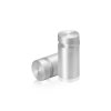 5/8'' Diameter X 1'' Barrel Length, Aluminum Flat Head Standoffs, Clear Anodized Finish Easy Fasten Standoff (For Inside / Outside use) Tamper Proof Standoff [Required Material Hole Size: 7/16'']