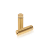 5/8'' Diameter X 1-3/4'' Barrel Length, Aluminum Flat Head Standoffs, Matte Champagne Anodized Finish Easy Fasten Standoff (For Inside / Outside use) Tamper Proof Standoff [Required Material Hole Size: 7/16'']