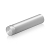 5/8'' Diameter X 2-1/2'' Barrel Length, Aluminum Flat Head Standoffs, Clear Anodized Finish Easy Fasten Standoff (For Inside / Outside use) Tamper Proof Standoff [Required Material Hole Size: 7/16'']