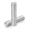 5/8'' Diameter X 2-1/2'' Barrel Length, Aluminum Flat Head Standoffs, Clear Anodized Finish Easy Fasten Standoff (For Inside / Outside use) Tamper Proof Standoff [Required Material Hole Size: 7/16'']