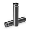 5/8'' Diameter X 2-1/2'' Barrel Length, Aluminum Flat Head Standoffs, Titanium Anodized Finish Easy Fasten Standoff (For Inside / Outside use) Tamper Proof Standoff [Required Material Hole Size: 7/16'']