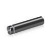 5/8'' Diameter X 2-1/2'' Barrel Length, Aluminum Flat Head Standoffs, Titanium Anodized Finish Easy Fasten Standoff (For Inside / Outside use) Tamper Proof Standoff [Required Material Hole Size: 7/16'']