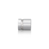 3/4'' Diameter X 1/2'' Barrel Length, Aluminum Flat Head Standoffs, Clear Anodized Finish Easy Fasten Standoff (For Inside / Outside use) Tamper Proof Standoff [Required Material Hole Size: 7/16'']
