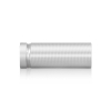3/4'' Diameter X 1-3/4'' Barrel Length, Aluminum Flat Head Standoffs, Clear Anodized Finish Easy Fasten Standoff (For Inside / Outside use) Tamper Proof Standoff [Required Material Hole Size: 7/16'']